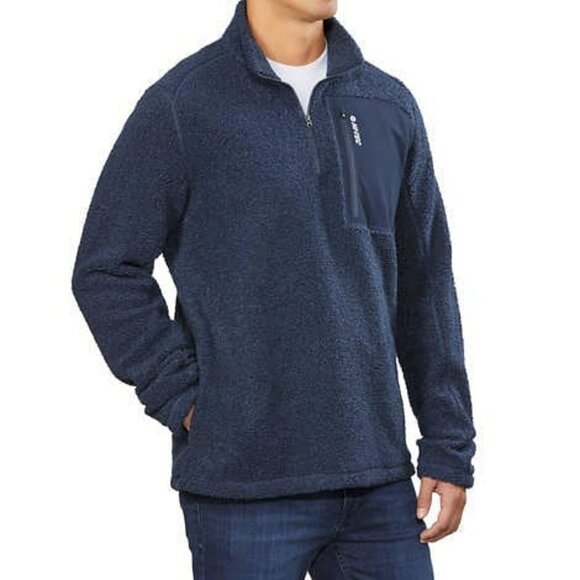 NWT Hi-Tec Heat Retention Wrinkle Resistant ¼ Zip Sweatshirt Fleece Pullover Top - Picture 2 of 7